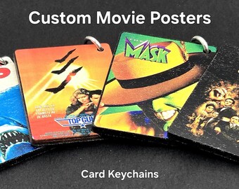 Classic Movie Keychain | Custom Retro Film Poster | Cult Cinema Collector Gift