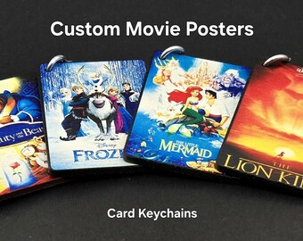 Animated Film Keychain | Custom Cartoon Movie Poster | Animation Fan Gift