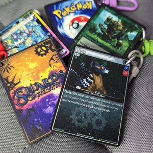 Custom Card Keychains (Wood Edition) – Personalized Game Card Art on Wood