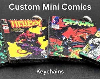 Custom Comic Cover Art Keychain | UV Printed Wood Collectible