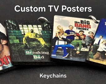 Personalized TV Keychain | Custom Show Artwork | Unique Television Gift