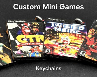 Retro Game Keychain | Custom Mini Game Art | Vintage Gamer Gift