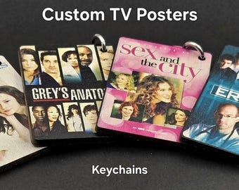 Classic TV Keychain | Custom Television Art | Nostalgic TV Fan Gift