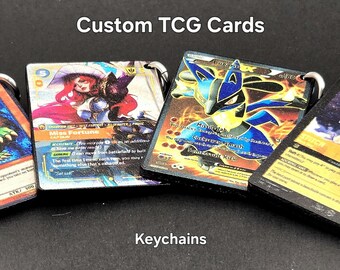 Double Sided Card Keychain | Custom Front & Back Artwork | Collector Gift