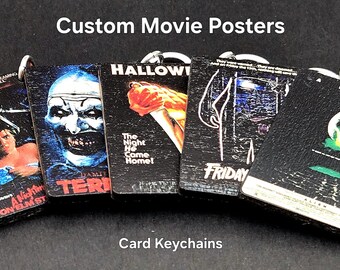 Horror Movie Keychain | Custom Scary Film Poster | Horror Fan Collector Gift