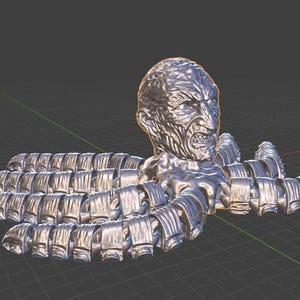 Freddy Octopus STL File | Articulated 3D Print Horror Mashup | Tentacle Monster Model