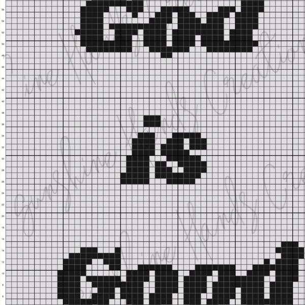God is Good Graph and Written Pattern //PDF Instant Download-simple, graph, beginner friendly, crochet, cross stitch