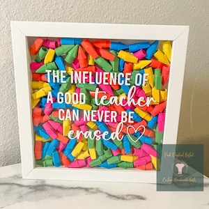 Teacher Gift, Teacher Appreciation, The Influence of a Good Teacher, Personalized Teacher Gift, Shadow Box, Custom Teacher Gift, End of Year