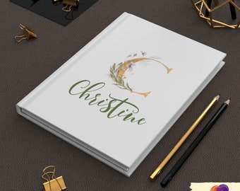 Personalized Floral Notebook | Gift | Travel Journal | Gift For Women | Gratitude Journal | Hard Cover Notebook | Spiral Bound Journal