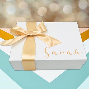 Personalized Keepsake Gift Box - Custom Party EMPTY Gift Box, Bridesmaid Gift Box, Proposal Bridal Party Box, Birthday, Wedding Gift Box,