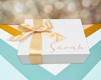 Personalized Keepsake Gift Box - Custom Party EMPTY Gift Box, Bridesmaid Gift Box, Proposal Bridal Party Box, Birthday, Wedding Gift Box,