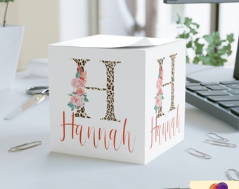 Custom Name Sticky Cube Note | Office Gift for coworkers | Stationery Notepad | Office Décor | Birthday Gift | Gift for teacher for coworker