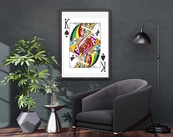 King of Spades by Jon Onye Lockard | African American Art, Black Art, Prints, Playing Cards