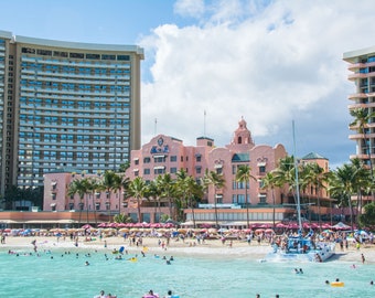 ロイヤルハワイアンホテル | 11 x 14 水彩画のサイン入りプリント