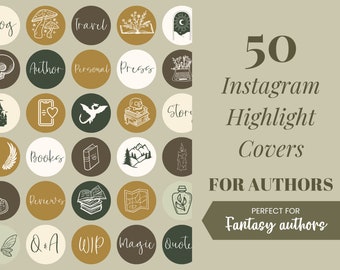 50 portadas destacadas de Instagram para escritores / Marketing para autores / Divulgación / Estética de Instagram / Bookstagram