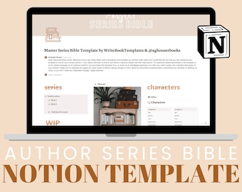 Plantilla de nociones para autores / Serie Bíblica para escritores de ficción / Light Academia & Boho Aesthetic / Bookstagram / Para narradores
