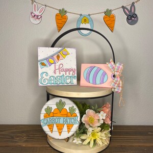 Easter Tiered Tray Decor| Spring Decor| Easter Centerpiece| Easter Gifts| Spring Table Decor| Easter Bunny Decor