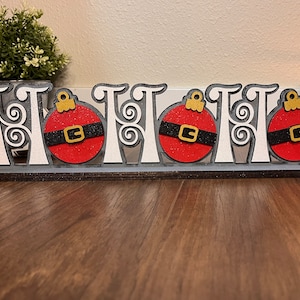 Ho Ho Ho Christmas Shelf Sitter Sign, Christmas decor, gifts, Santa, Merry Christmas, ornaments
