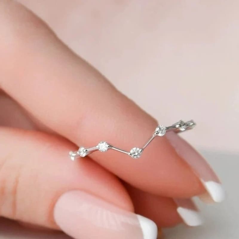 Chevron Wedding Band Etsy