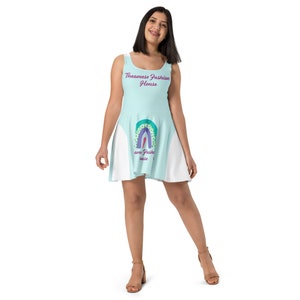 Blaues Signature Flare Kleid