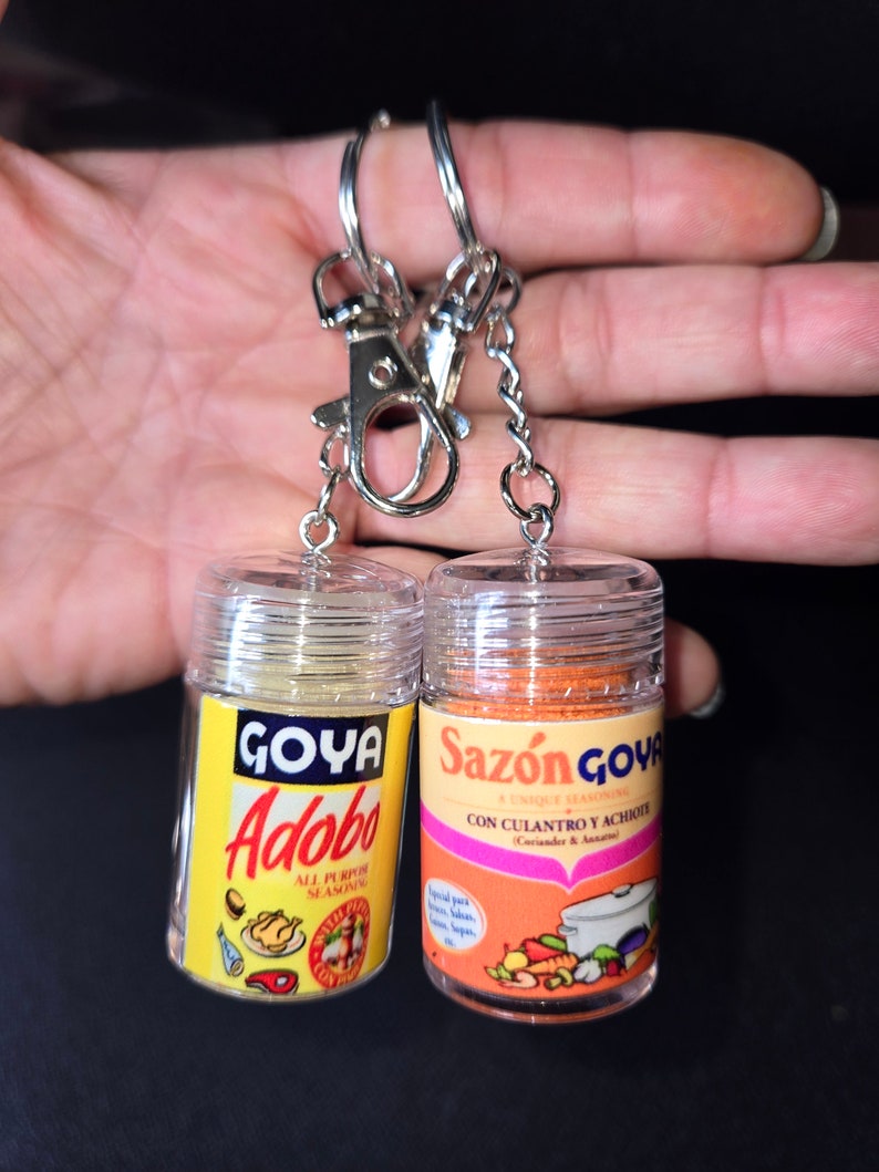 Seasoning Keychain Adobo, Sazon, Bustelo, Tajin, Old Bay, Lawrys, Slap