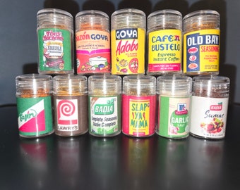 Mini adobo spice keychain llavero sazon bustelo tajin old bay lawrys slap ya mama tonys creole seasoning badia travel vicks goya chamoy