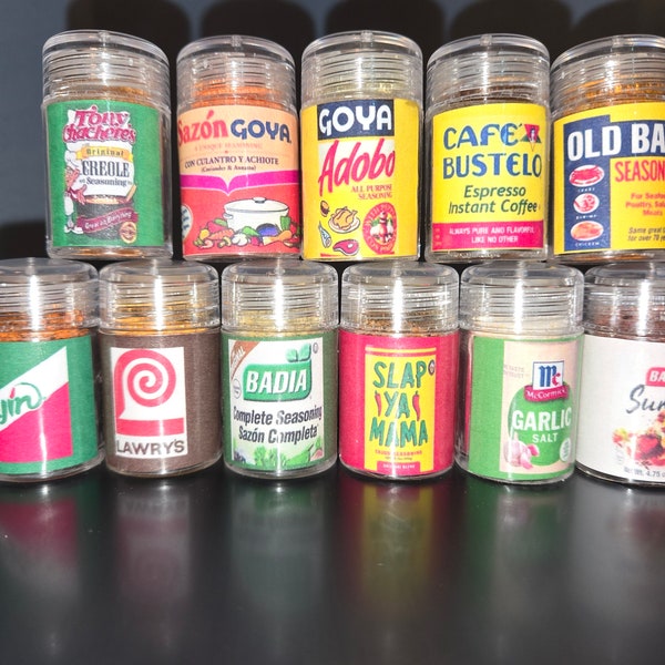 Mini adobo spice keychain llavero sazon bustelo tajin old bay lawrys slap ya mama tonys creole seasoning badia travel vicks goya chamoy