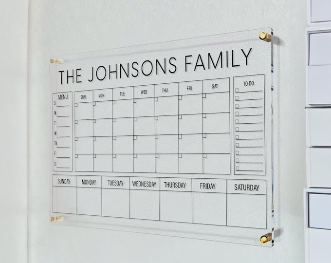 Personalized Chore Chart for 2 Kids, Acrylic Dry Erase Board, Family ...