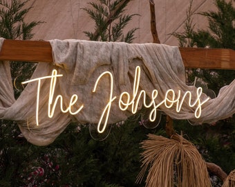 Personalized LED Neon Engagement Sign, Custom Wedding Decor