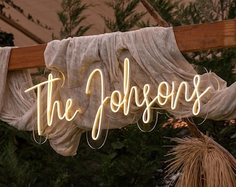 Custom Name Wedding LED Neon Sign, Personalized Decor