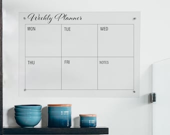 Acrylic Weekly Wall Planner, Dry Erase Calendar, Wall Montly Organizer, To Do List, Habit Tracker, Wall Reusable Calendar, Christmas Gift