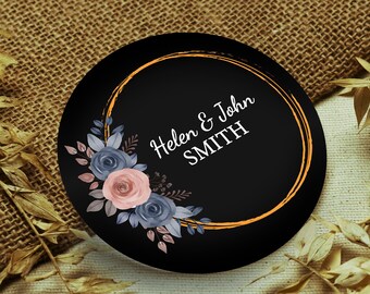 Custom Acrylic Wedding Coaster Set, Bridal Shower Favors