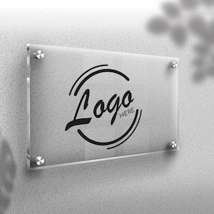 Custom Acrylic Sign, Acrylic Door Sign, Acrylic Office Sign, Personalized Acrylic Logo Sign, Office Door Wall Hangings, Office Decor, Gift 画像 1