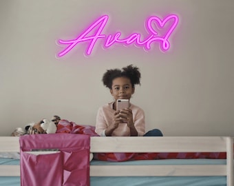 Custom Name Neon Sign, Girl Room Decor, Wall Hanging Light