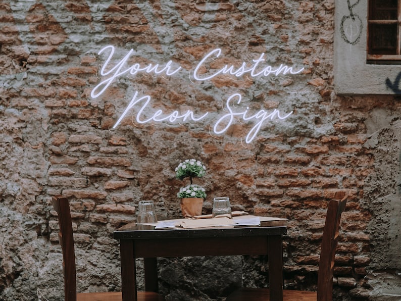 Custom Photography Studio Logo Neon Sign Business Name Neon Etsy