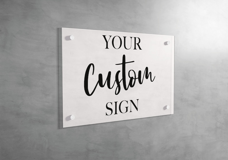 Custom Acrylic Business Sign, House Number Sign, Custom Logo Sign, Office Wall Decor, Business Decor, Business Gift, Storefont Logo Sign image 1