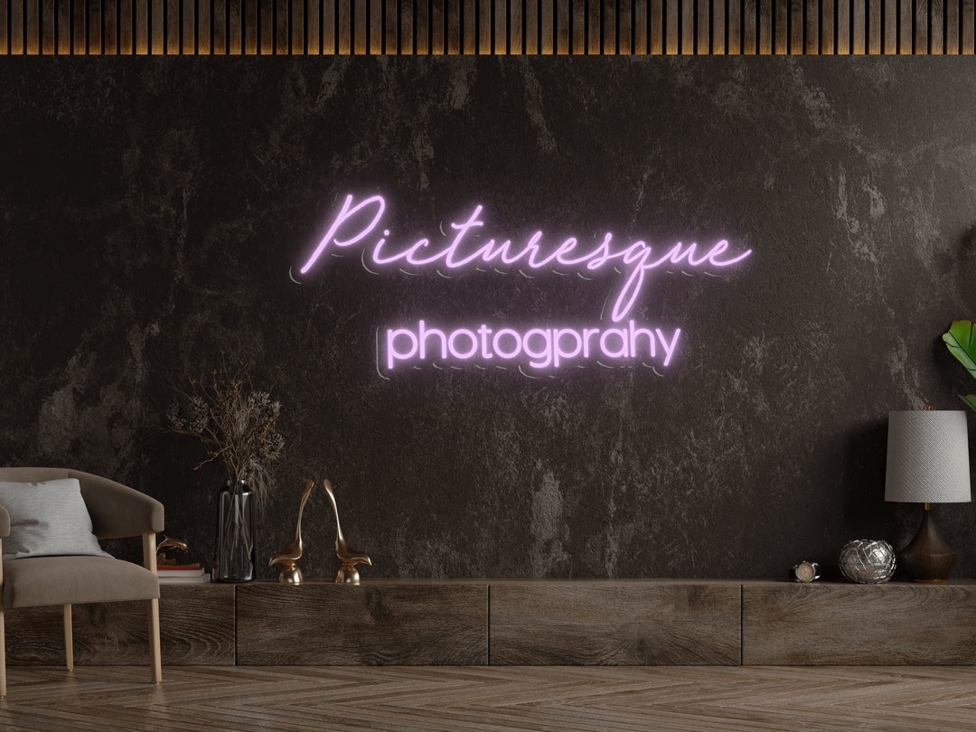 Custom Photography Studio Logo Neon Sign, Business Name Neon Sign, Neon ...