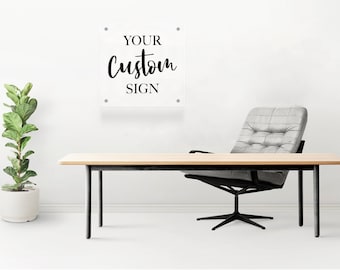 Custom Business Office Sign, Acrylic Sign, Office Wall Decor, Business Signage, Logo Sign, Storefont Hanging Office Sign, Business Gift