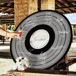 Wedding Record Guest Book Alternative, Custom Wedding Guestbook Vinyl Record, Special Song Wedding Signage, Personalized Wedding Decor Ideas