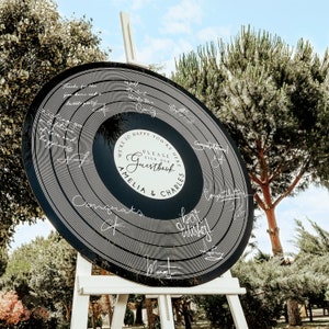 Wedding Guest Book Alternative Wedding Decor, Personalized Record Cover Wedding Guestbook, Custom Photo Guest Book Sign, Wedding Keepsake