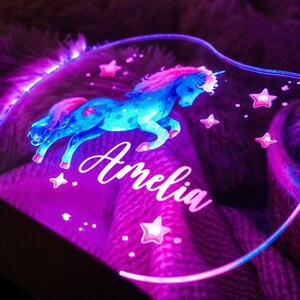 Custom Baby Night Light, RGB Remote Control Wooden Personalized Led Night Light, Baby Shower Gift, Nursery Bedroom Decor, Gift for Baby