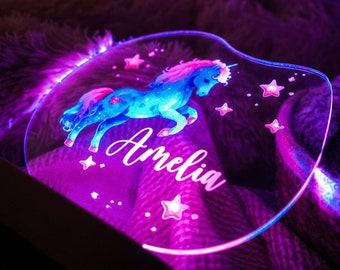Personalized Baby Night Light, RGB Remote Control, Nursery Decor