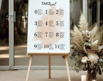Personalized Acrylic Wedding Seating Chart Sign, Custom Table Planner