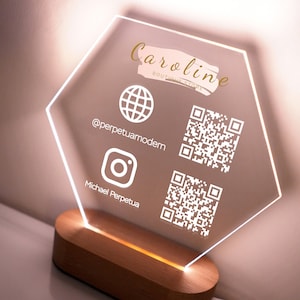 Instagram Facebook Zelle Venmo Cashapp QR Code Sign, Custom Business Payment Sign, Personalized Display Plaque for Small Business