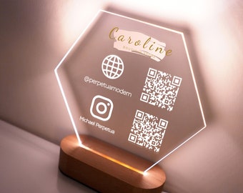 Custom Business Payment QR Code Sign, Personalized Acrylic Display