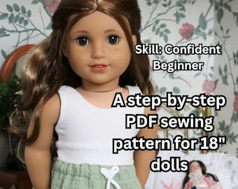Lila Lounge Boxer Shorts PDF Pattern for 18" Dolls
