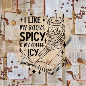 Spicy Books & Coffee Tumbler Wrap