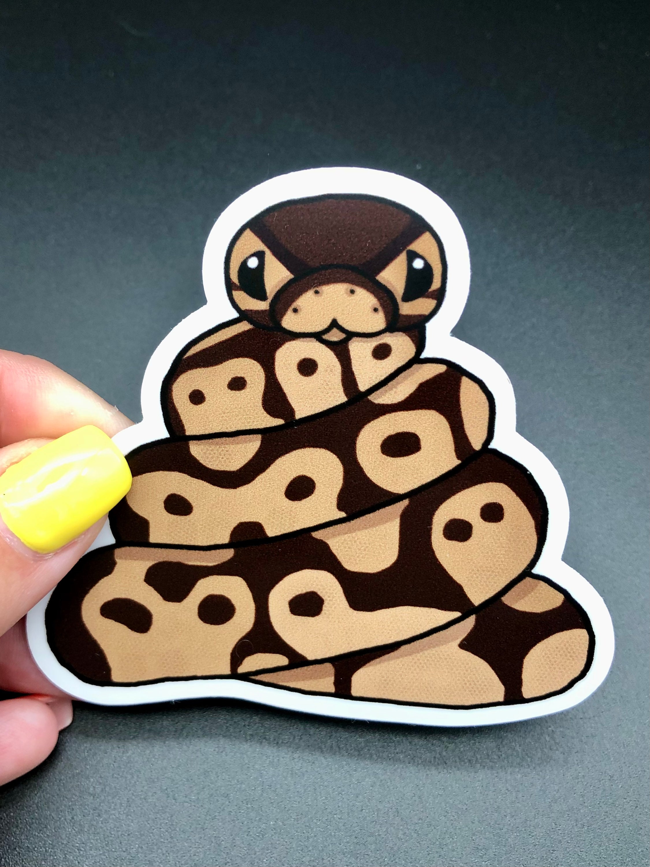 Ball Python Sticker - Poop Emoji Cute Snake Decal - Etsy