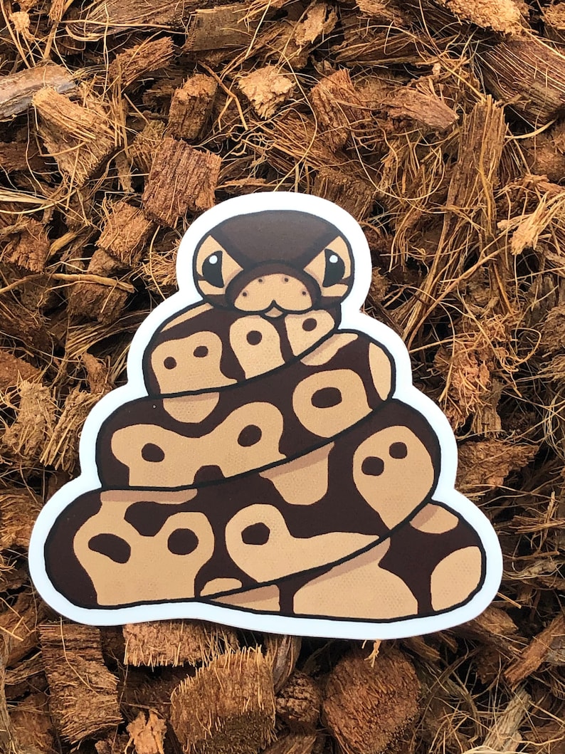 Ball Python Poop Emoji Sticker Cute Snake Stickers - Etsy UK