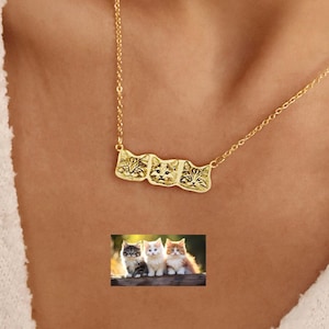 Benutzerdefinierte Haustier Porträt Halskette, Haustier Schmuck, Haustier Name Halskette, Gravur Halskette, Hund & Katze Halskette, Frauen Halskette, Geschenk für sie